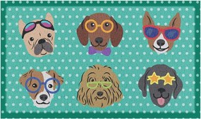 Covoraș de intrare 40x70 cm Dogs on Polka Dots – Artsy Doormats