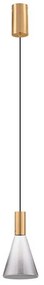 Pendul LED modern, Metal, Sticla, Fumuriu, Voi