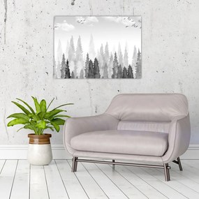 Tablou - Culmi de pădure (70x50 cm)
