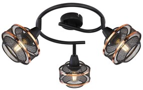 Plafoniera metal negru/auriu BELLONA 3