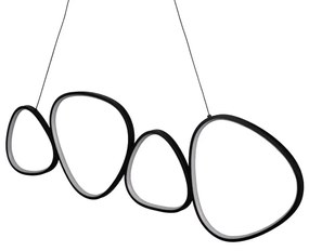 Candelabru suspendat cu cablu LED PETRA, 48W, 230V, 4000K, negru