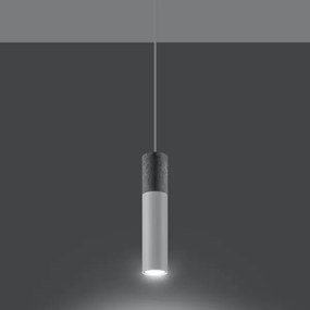 Sollux SL.0647 - Lustr BORGIO 1xGU10/40W/230V beton/metal alb