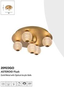 Plafoniera LED design modern Asteroid Led auriu