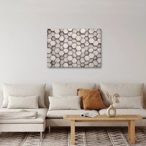 Tablou - Hexagoane design beton (70x50 cm)