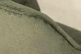 Set de 2 scaune pivotante, Metal Negru, Chenille Verde, AVIGNON A-46472 VC