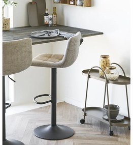 Scaun de bar bej cu înălțime ajustabilă tapițat (înălțime șezut 61 cm) Middelfart – House Nordic