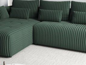 Colțar extensibil dumonde cu ladă de depozitare si sezut confortabil din spuma high-density, Malta Ambience Verde II 235x185 cm