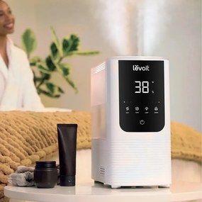 Umidificator Levoit OasisMist 450S LUH-O451S-WEU, 40 m², 280 W, 4,5 l, Aromaterapie, Autonomie de 45 de ore, Alb