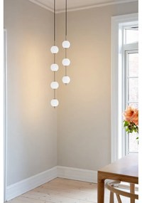 Lustră alămie LED din metal cu abajur din sticlă ø 12 cm Audrey – UMAGE