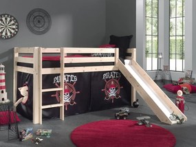 PINO PAT SEMI-INALT cu slide și cortină Pirate.