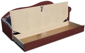 Zondo Pat de o persoană (canapea) 70 cm Lane II (cărămiziu 41 + Dodo 1008) (D). 793128