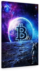 Tablou canvas Bitcoin World 120x80 cm