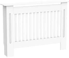 HOMCOM masca de calorifer, din lemn MDF, 112x19x81cm, alb | AOSOM RO