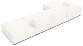 Colțar bej cu tapițerie bouclé (pe partea stângă) Jodie – Micadoni Home