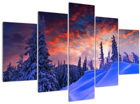 Tablou - Amurg dev iarnă (150x105 cm)