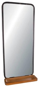 Oglindă de perete cu raft 33.5x76.5 cm – Antic Line