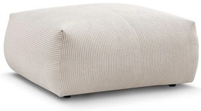 Taburet crem cu tapițerie din catifea reiată Voltaire – Bobochic Paris