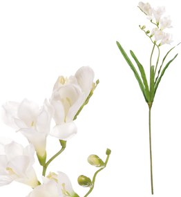 Floare artificială Freesia, crem, 15 x 5 x 60 cm