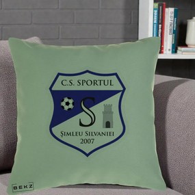 Perna Personalizata CS Sportul Simleu Silvaniei 2007, 40x40 cm, Verde, Husa Detasabila, Perna Inclusa, BEKZ®