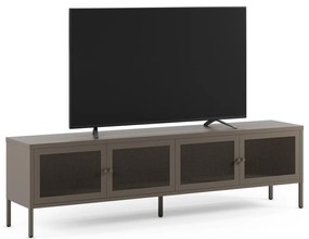 Comodă TV gri din metal 160x50x35 cm Fayna – Marckeric