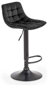 Scaun de bar H95 velvet negru