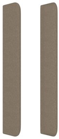 Tablie de pat cu aripioare gri taupe 103x16x118 128 cm textil 1, Gri taupe, 103 x 16 x 118 128 cm