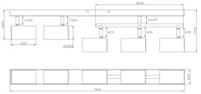 Spot Globo 57911-5S ROBBY 5xGU10/35W/230V gri