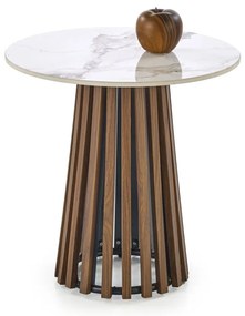 Masuta de cafea Carina S mamura bej/nuc ø50/h51 cm