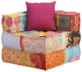 Fotoliu puf modular cu perna, model petice, material textil 1, Peticit, Canapea coltar cu perna