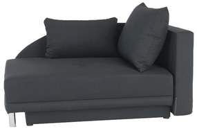 Canapea extensibilă, material textil gri-negru, dreapta, LAUREL