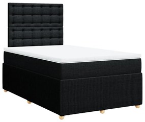 3292011 vidaXL Pat box spring cu saltea, negru, 120x190 cm, catifea