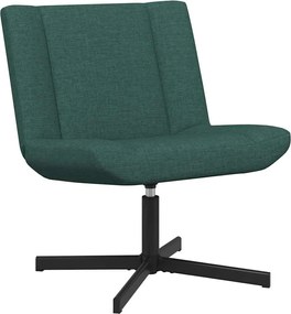 vidaXL Scaun pivotant Verde închis 63 x 75 x 76 cm țesătură