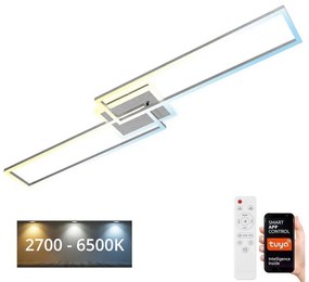 Lustră LED dimabilă aplicată FRAME 2xLED/20W/230V Wi-Fi Tuya Brilo + telecomandă