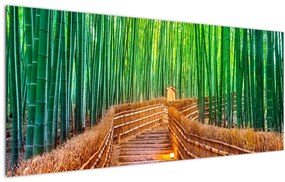 Tablou - Pădure de bambus japoneză (120x50 cm)