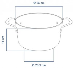 Oală din inox Remoska H2616/10TS Quanta din oțel inoxidabil, 26 cm