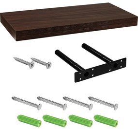 Raft de perete STILISTA VOLATO-lemn de culoare închisă 70 cm