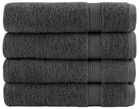 vidaXL Prosoape de mâini SOLUND 4 buc. antracit 50x100 cm 600 gsm