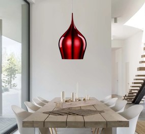 Pendul design modern 26cm Vibrant rosu 6461-26RE SRT