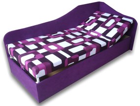Pat de o persoană (canapea) 90 cm Abigail (Gusto 10 + violet 49) (D). 793061