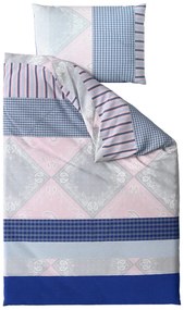 Lenjerie de pat din bumbac Renforcé LUKA albastru Dimensiune lenjerie de pat: 70 x 90 cm | 140 x 200 cm