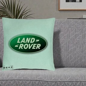 Perna Personalizata cu emblema Land Rover, 40x40 cm, Verde Menta, Husa Detasabila, Perna Inclusa, BEKZ®