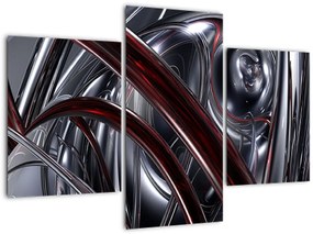 Tabloul cu abstracție în gri (90x60 cm)