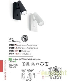 Aplica LED moderna cu 1 spot LAO alb 29040
