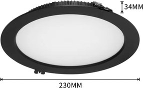 Immax NEO 07297L - Spot LED încastrat reglabil DOWN, LED/36W/230V, Wi-Fi, Tuya  Ø 23 cm, negru