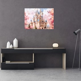 Tablou pe sticlă - Castel de basm (70x50 cm)