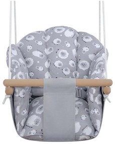 Leagăn textil pentru copii 2Kids Toys gri/fag