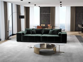 Canapea extensibilă dumonde cu ladă de depozitare si sezut confortabil din spuma high-density, Marbela Euphoria Green XXL 295x100 cm