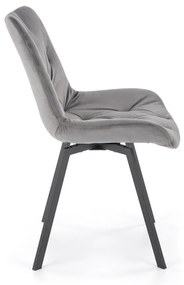 Scaun catifea K519 velvet gri