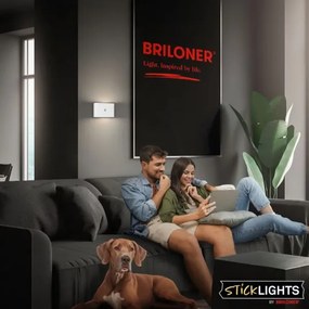 Briloner 3878016 - Aplică de perete LED reîncărcabilă cu senzor CHAT LED/3W/5V 2000 mAh albă