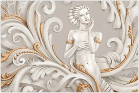 Tablou - Imagine a zeiței într-un fundal ornamental (90x60 cm)